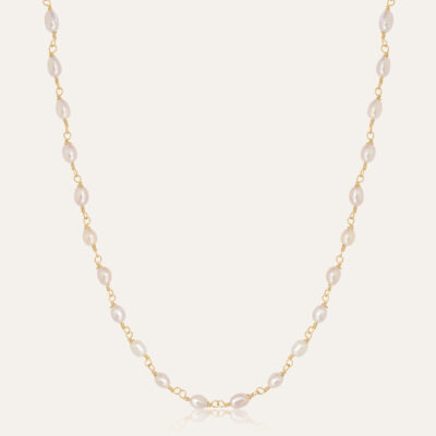 Collar Con Perlas Mauve