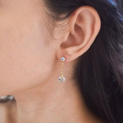 Jaipur Tortuga Aquamarine Stud Earrings