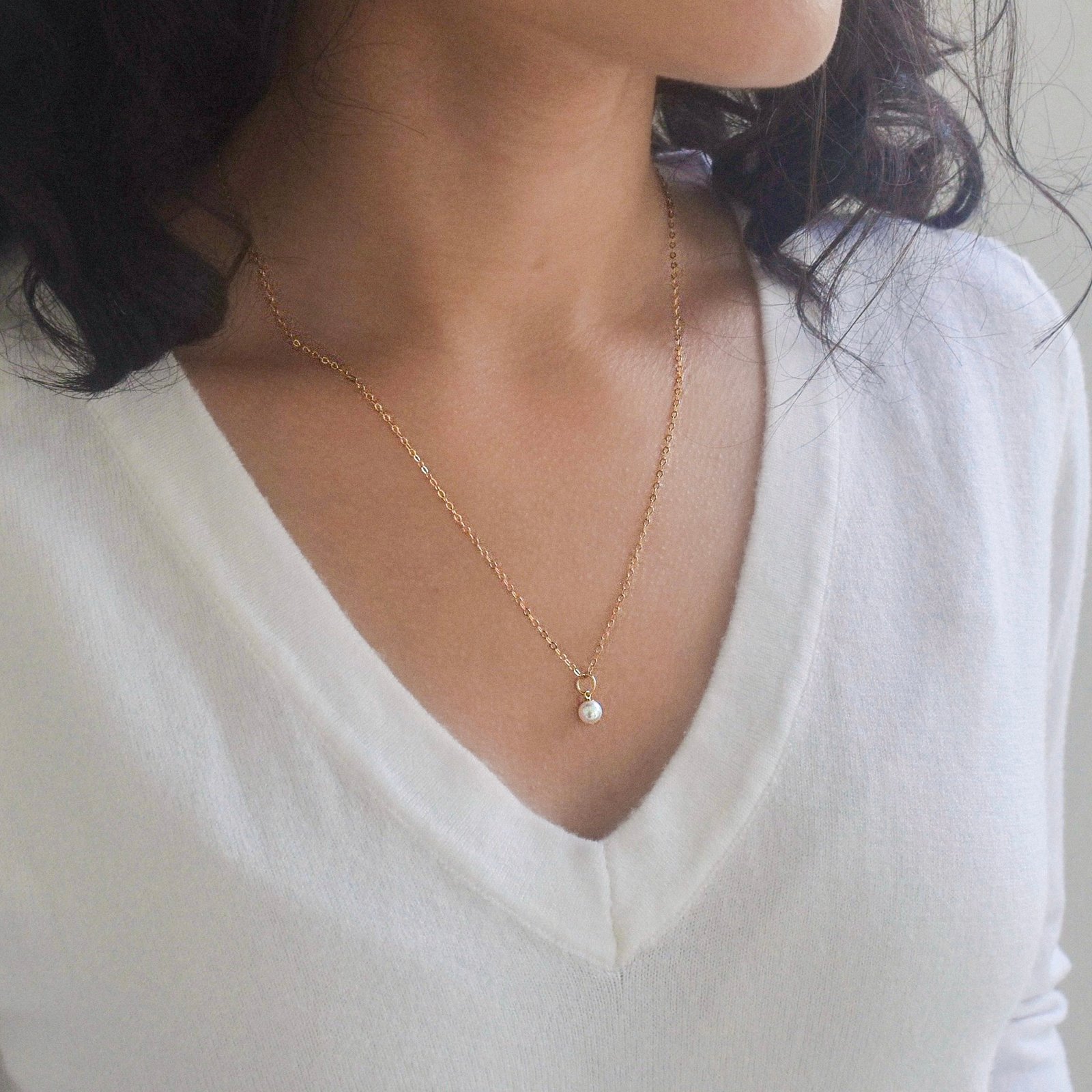 Pearl Necklace & Stud Earrings - Image 3