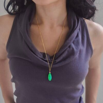 Jaipur Jungla Chrysoprase Pendant Necklace